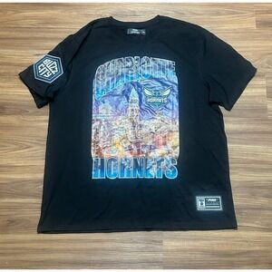 Pro Standard NBA Charlotte Hornets City Graphic Embroidered Black T-Shirt Sz 2XL